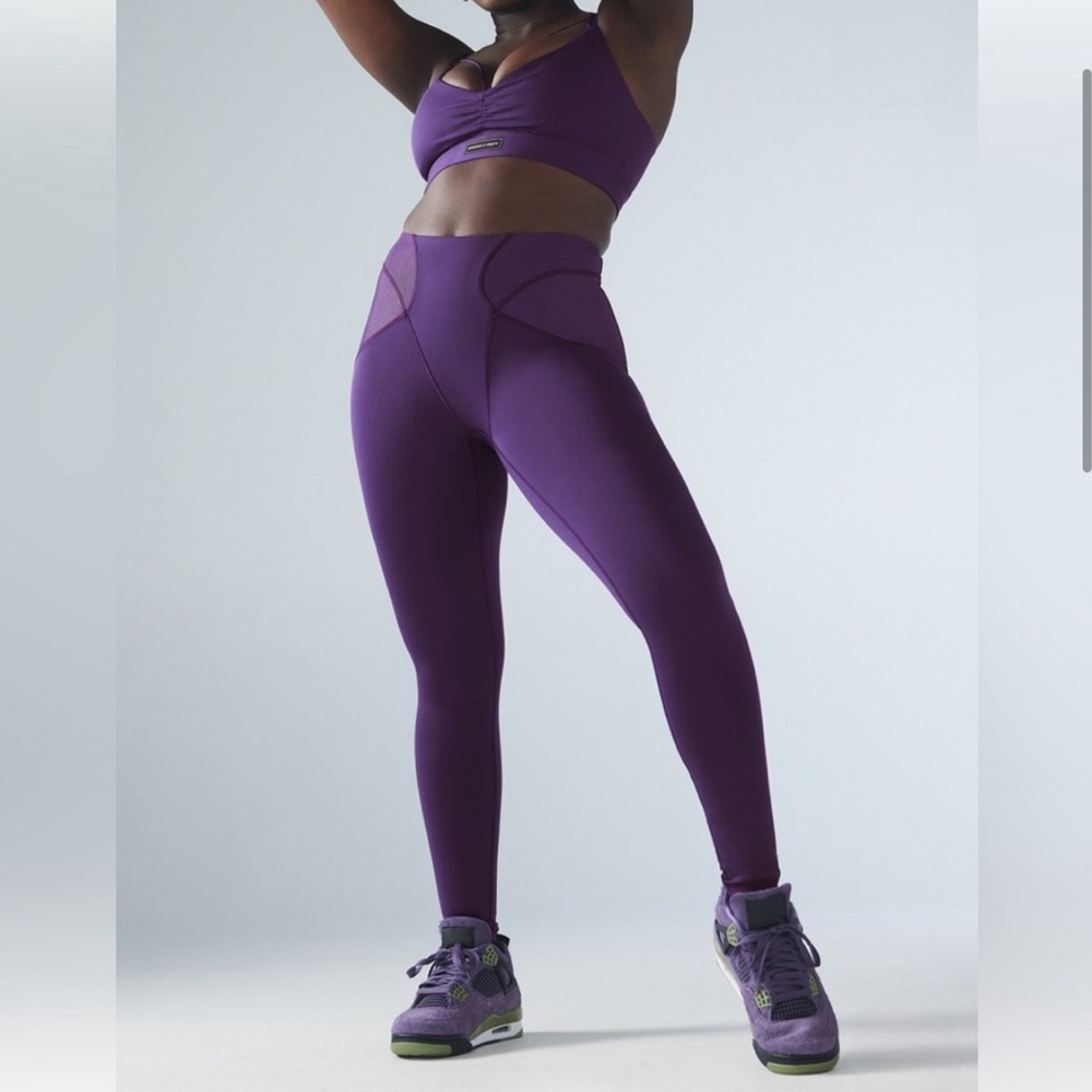 Savage x Fenty Curve Alert High-Waist Rib Legging in Punk Purple Size 8-10 NWT